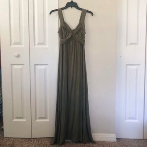 New York and company olive green maxi dress
